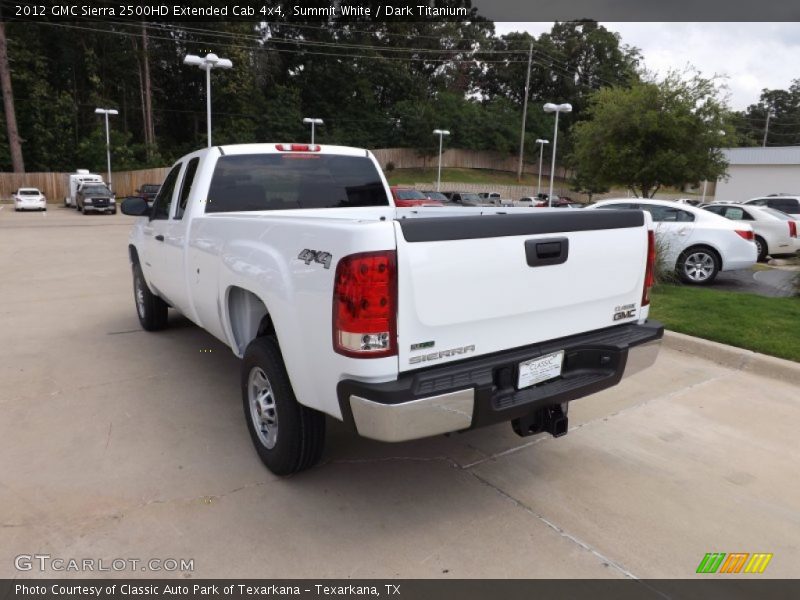 Summit White / Dark Titanium 2012 GMC Sierra 2500HD Extended Cab 4x4
