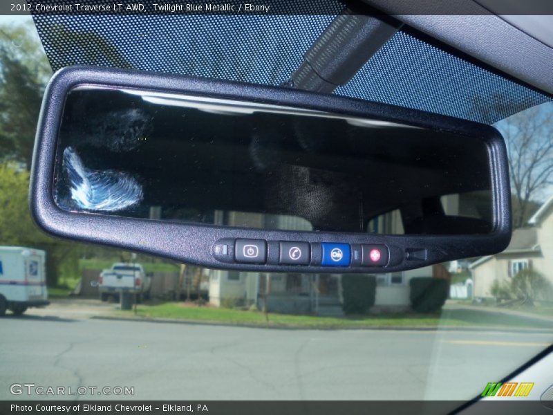 Twilight Blue Metallic / Ebony 2012 Chevrolet Traverse LT AWD