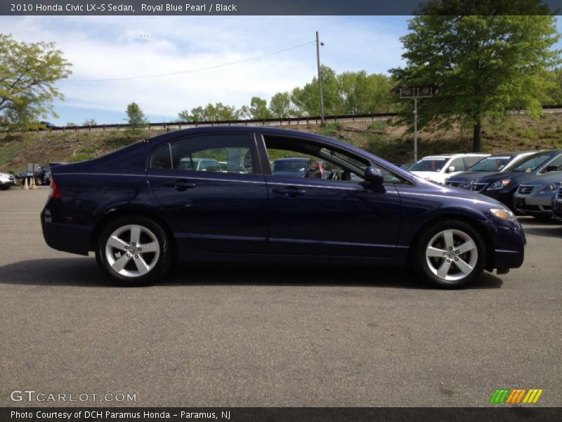 Royal Blue Pearl / Black 2010 Honda Civic LX-S Sedan