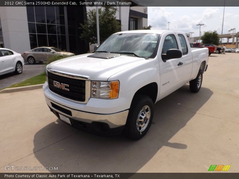 Summit White / Dark Titanium 2012 GMC Sierra 2500HD Extended Cab
