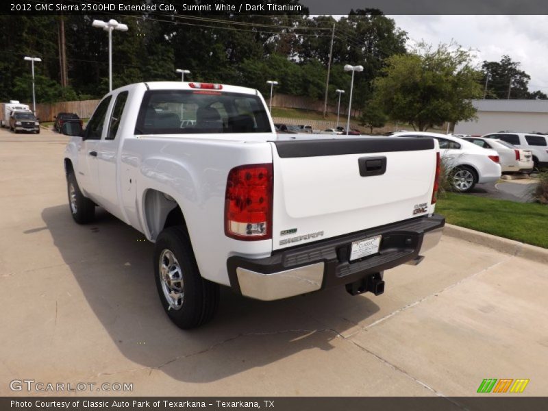 Summit White / Dark Titanium 2012 GMC Sierra 2500HD Extended Cab