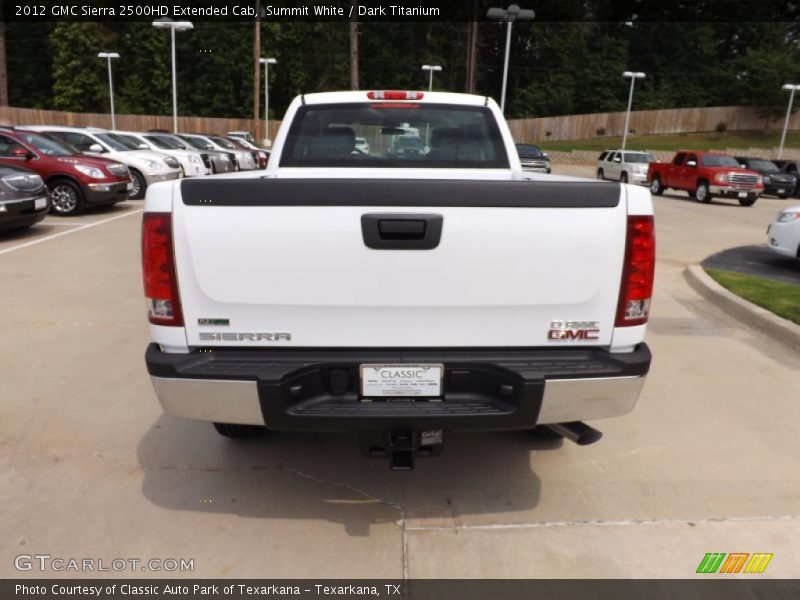 Summit White / Dark Titanium 2012 GMC Sierra 2500HD Extended Cab