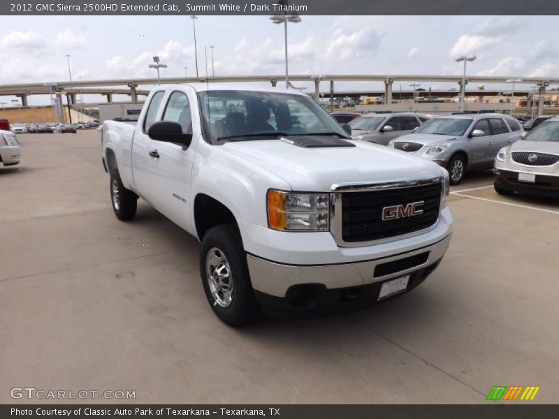 Summit White / Dark Titanium 2012 GMC Sierra 2500HD Extended Cab