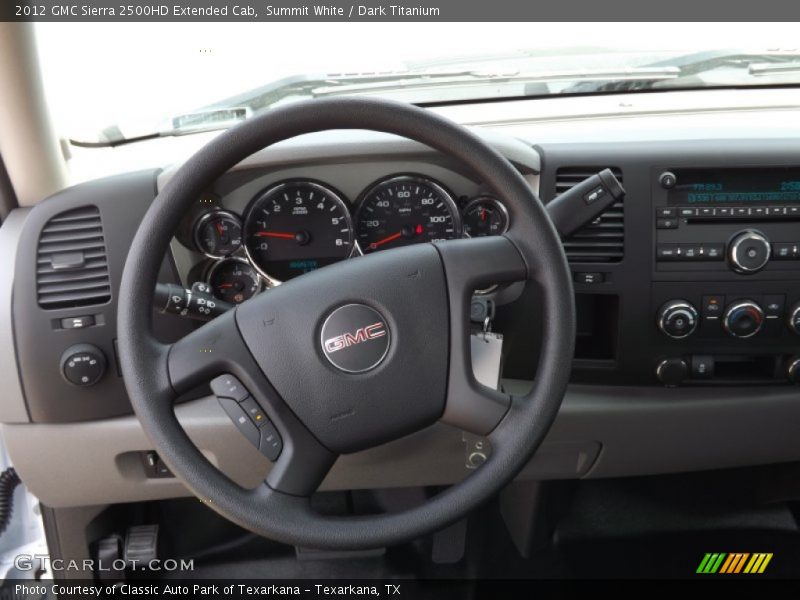 Summit White / Dark Titanium 2012 GMC Sierra 2500HD Extended Cab