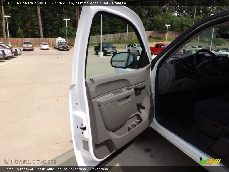 Summit White / Dark Titanium 2012 GMC Sierra 2500HD Extended Cab