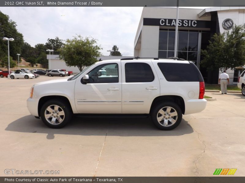 White Diamond Tricoat / Ebony 2012 GMC Yukon SLT
