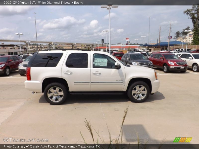 White Diamond Tricoat / Ebony 2012 GMC Yukon SLT