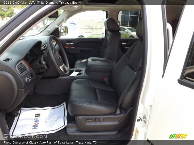 White Diamond Tricoat / Ebony 2012 GMC Yukon SLT