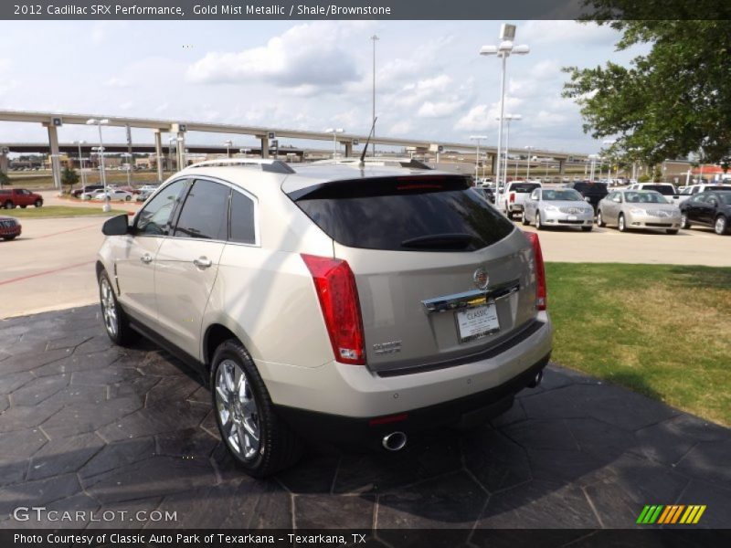 Gold Mist Metallic / Shale/Brownstone 2012 Cadillac SRX Performance