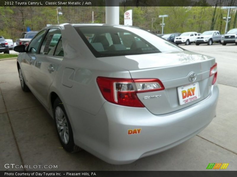 Classic Silver Metallic / Ash 2012 Toyota Camry L