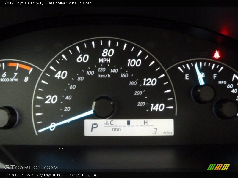 Classic Silver Metallic / Ash 2012 Toyota Camry L