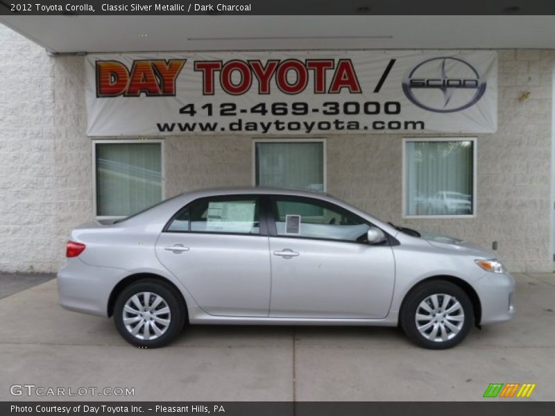 Classic Silver Metallic / Dark Charcoal 2012 Toyota Corolla