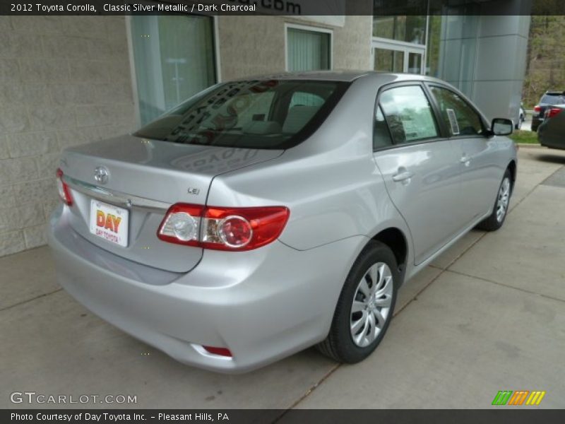 Classic Silver Metallic / Dark Charcoal 2012 Toyota Corolla