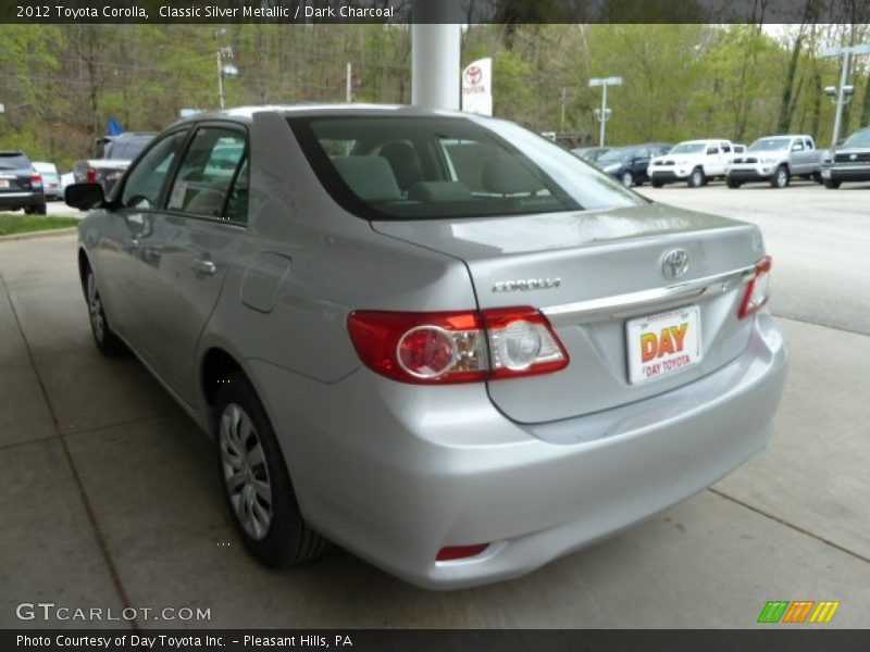 Classic Silver Metallic / Dark Charcoal 2012 Toyota Corolla