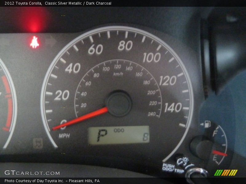 Classic Silver Metallic / Dark Charcoal 2012 Toyota Corolla