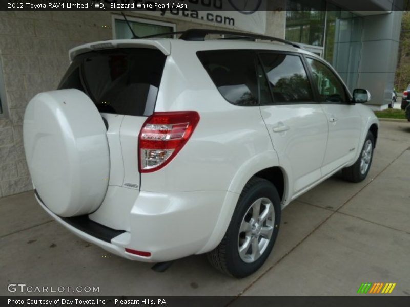 Blizzard White Pearl / Ash 2012 Toyota RAV4 Limited 4WD