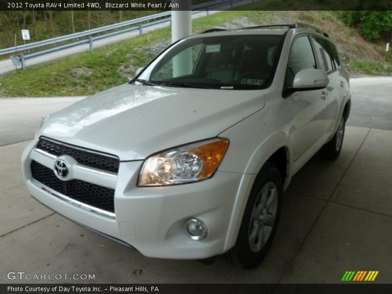 Blizzard White Pearl / Ash 2012 Toyota RAV4 Limited 4WD