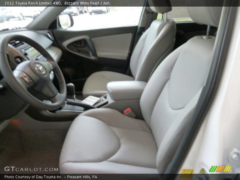 Blizzard White Pearl / Ash 2012 Toyota RAV4 Limited 4WD
