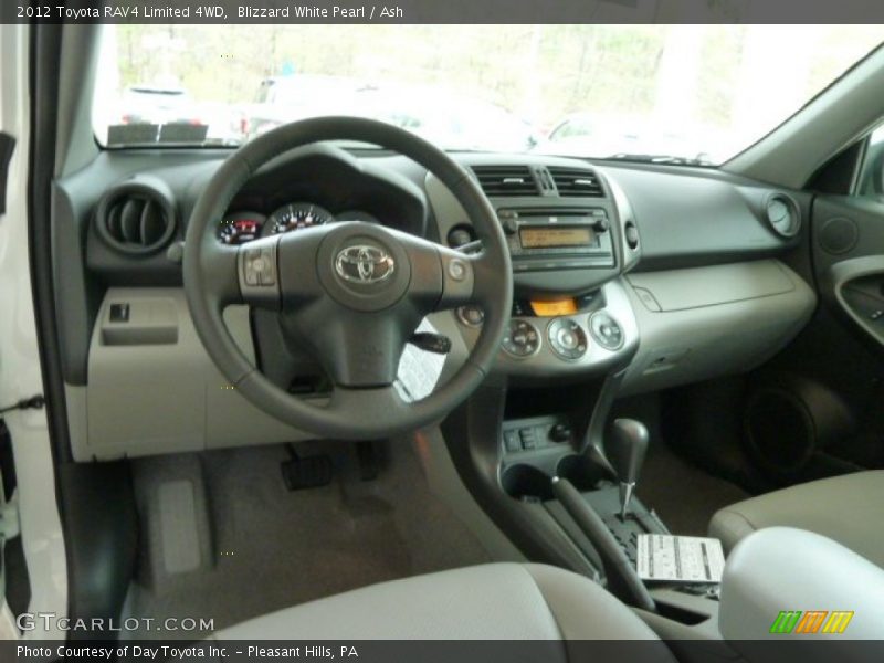 Blizzard White Pearl / Ash 2012 Toyota RAV4 Limited 4WD