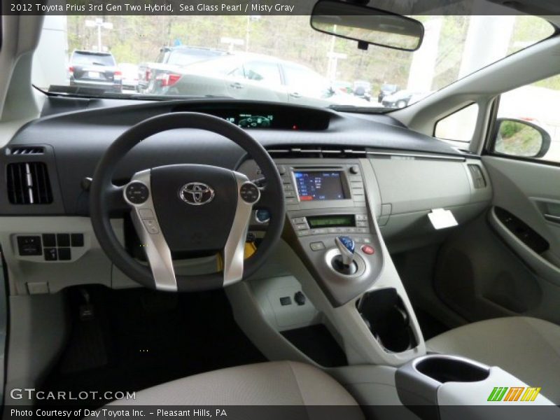 Sea Glass Pearl / Misty Gray 2012 Toyota Prius 3rd Gen Two Hybrid