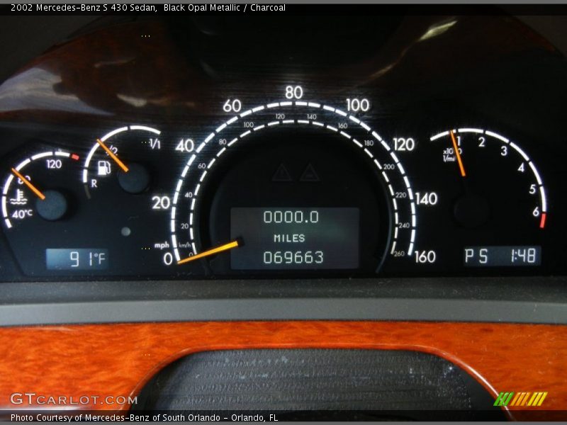 Black Opal Metallic / Charcoal 2002 Mercedes-Benz S 430 Sedan