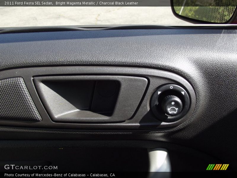 Bright Magenta Metallic / Charcoal Black Leather 2011 Ford Fiesta SEL Sedan