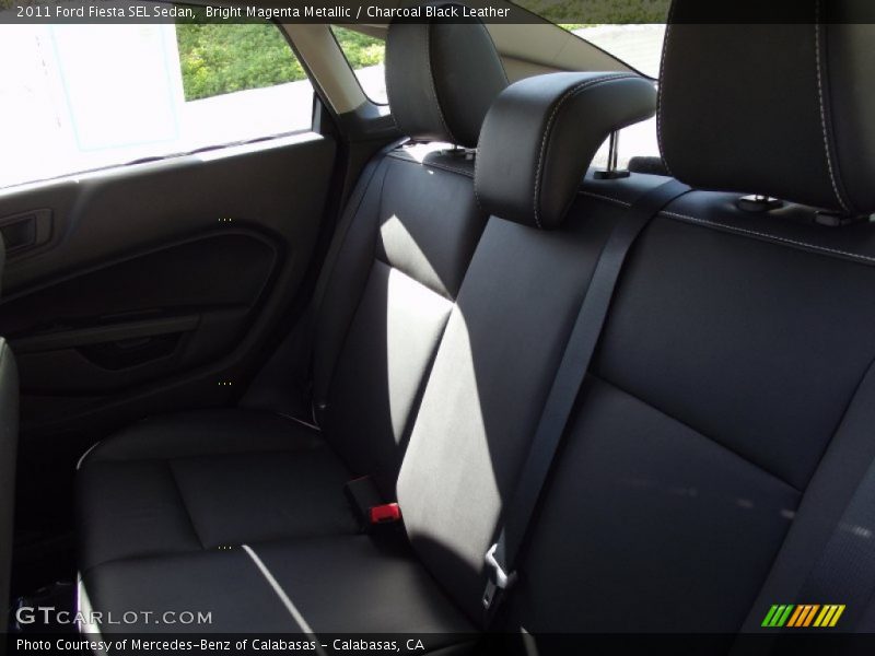Bright Magenta Metallic / Charcoal Black Leather 2011 Ford Fiesta SEL Sedan