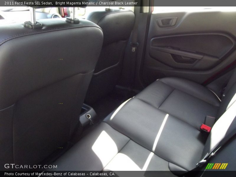 Bright Magenta Metallic / Charcoal Black Leather 2011 Ford Fiesta SEL Sedan