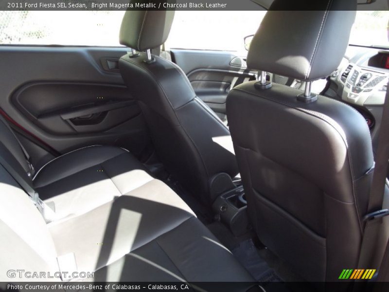Bright Magenta Metallic / Charcoal Black Leather 2011 Ford Fiesta SEL Sedan