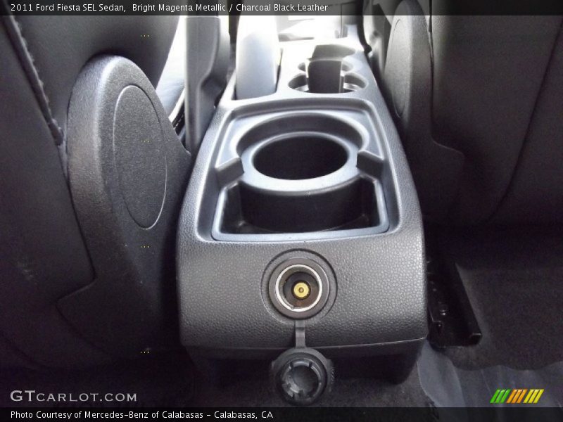 Bright Magenta Metallic / Charcoal Black Leather 2011 Ford Fiesta SEL Sedan