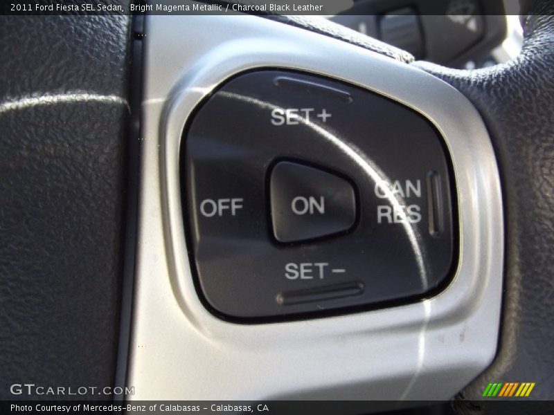 Bright Magenta Metallic / Charcoal Black Leather 2011 Ford Fiesta SEL Sedan