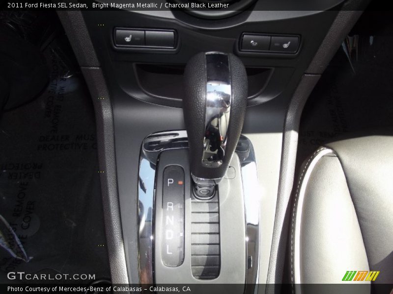 Bright Magenta Metallic / Charcoal Black Leather 2011 Ford Fiesta SEL Sedan