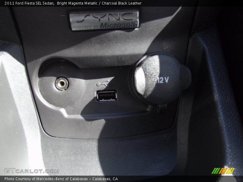 Bright Magenta Metallic / Charcoal Black Leather 2011 Ford Fiesta SEL Sedan