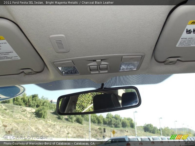 Bright Magenta Metallic / Charcoal Black Leather 2011 Ford Fiesta SEL Sedan