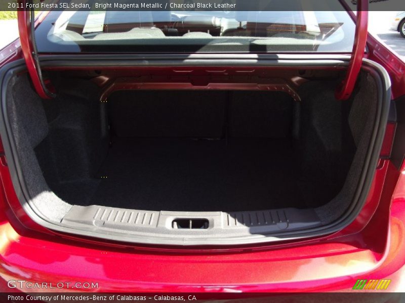 Bright Magenta Metallic / Charcoal Black Leather 2011 Ford Fiesta SEL Sedan