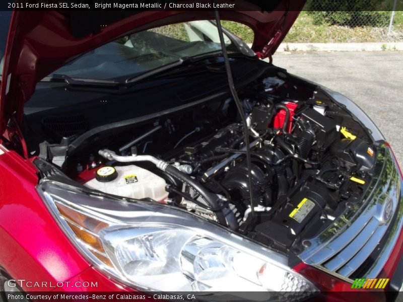 Bright Magenta Metallic / Charcoal Black Leather 2011 Ford Fiesta SEL Sedan
