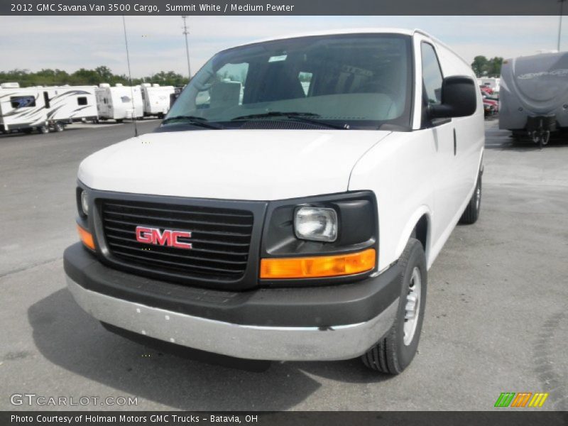Summit White / Medium Pewter 2012 GMC Savana Van 3500 Cargo