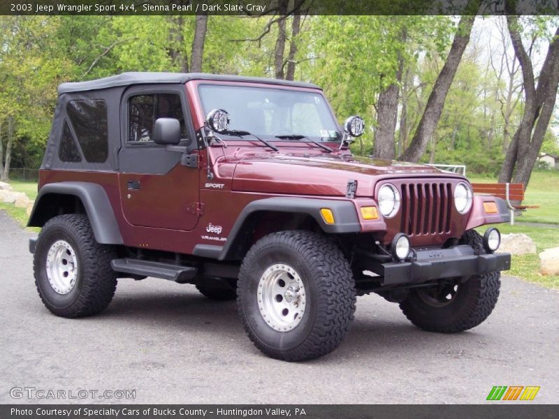 Sienna Pearl / Dark Slate Gray 2003 Jeep Wrangler Sport 4x4