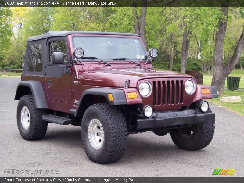 Sienna Pearl / Dark Slate Gray 2003 Jeep Wrangler Sport 4x4