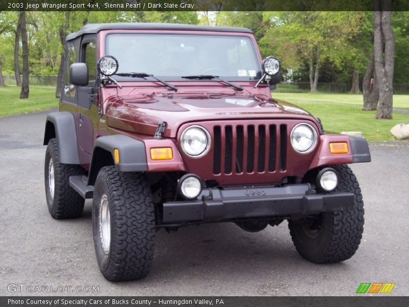 Sienna Pearl / Dark Slate Gray 2003 Jeep Wrangler Sport 4x4