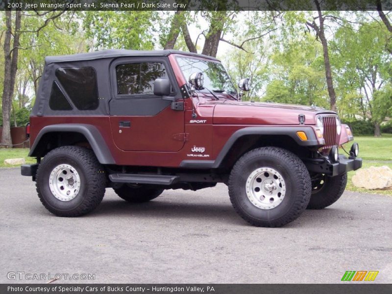 Sienna Pearl / Dark Slate Gray 2003 Jeep Wrangler Sport 4x4