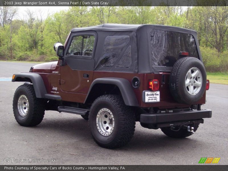 Sienna Pearl / Dark Slate Gray 2003 Jeep Wrangler Sport 4x4