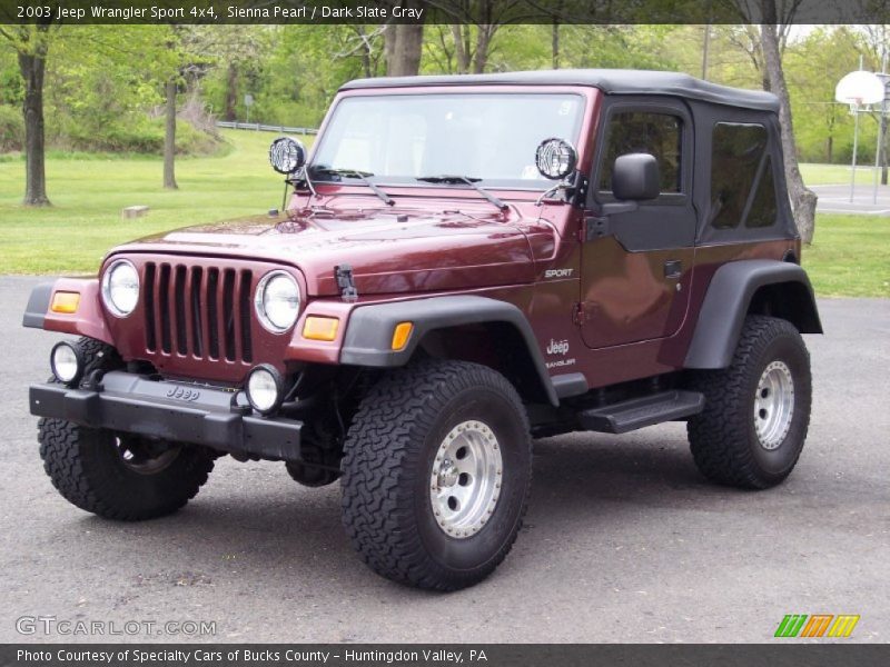 Sienna Pearl / Dark Slate Gray 2003 Jeep Wrangler Sport 4x4