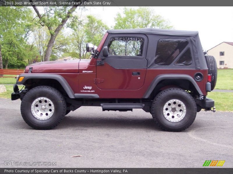 Sienna Pearl / Dark Slate Gray 2003 Jeep Wrangler Sport 4x4