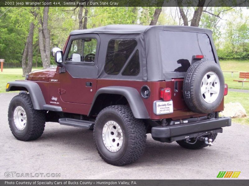 Sienna Pearl / Dark Slate Gray 2003 Jeep Wrangler Sport 4x4