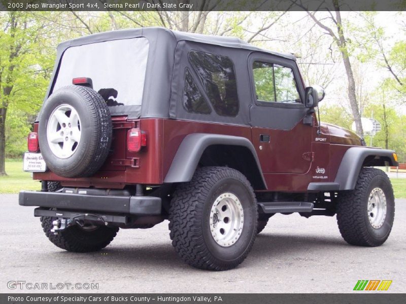 Sienna Pearl / Dark Slate Gray 2003 Jeep Wrangler Sport 4x4