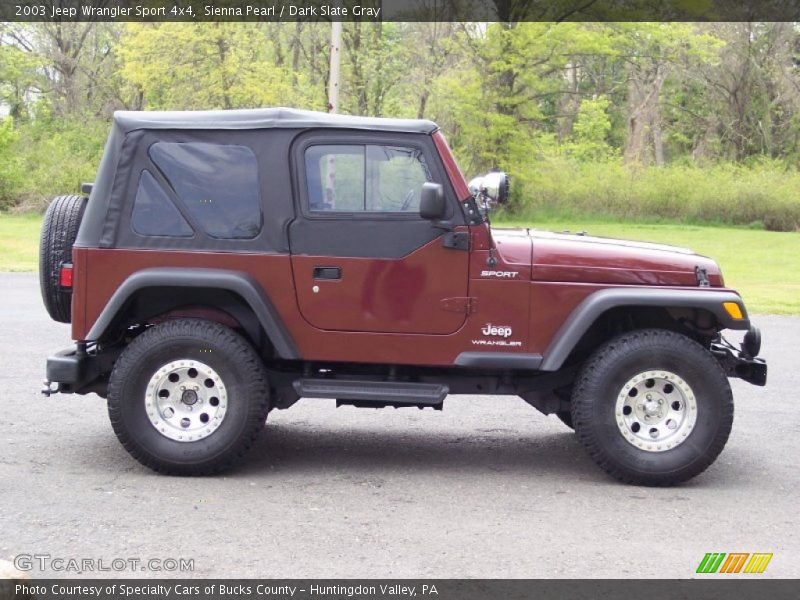 Sienna Pearl / Dark Slate Gray 2003 Jeep Wrangler Sport 4x4