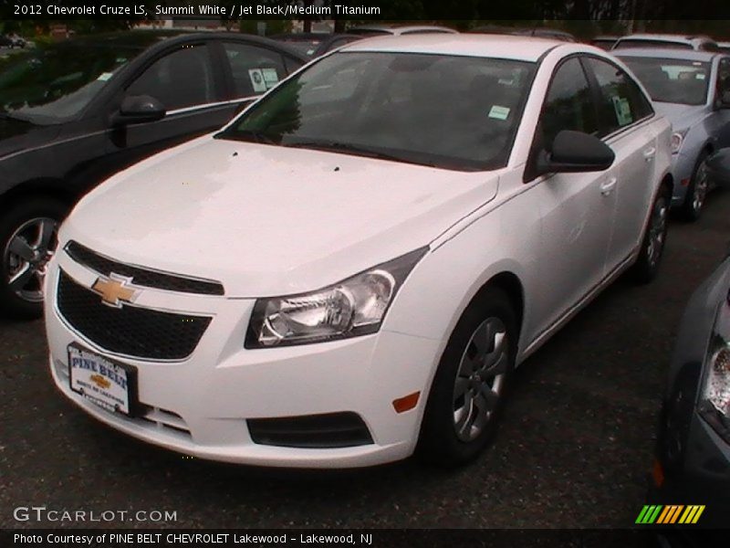 Summit White / Jet Black/Medium Titanium 2012 Chevrolet Cruze LS