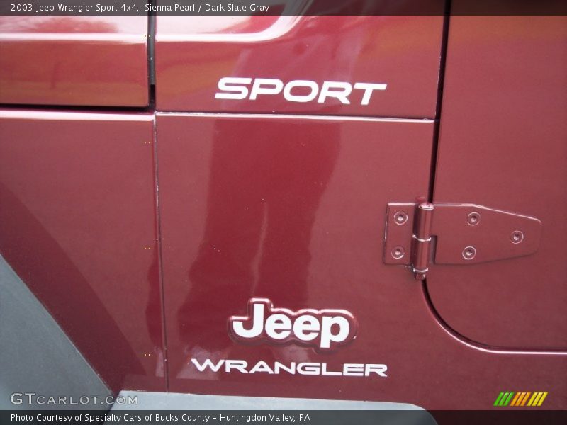 Sienna Pearl / Dark Slate Gray 2003 Jeep Wrangler Sport 4x4