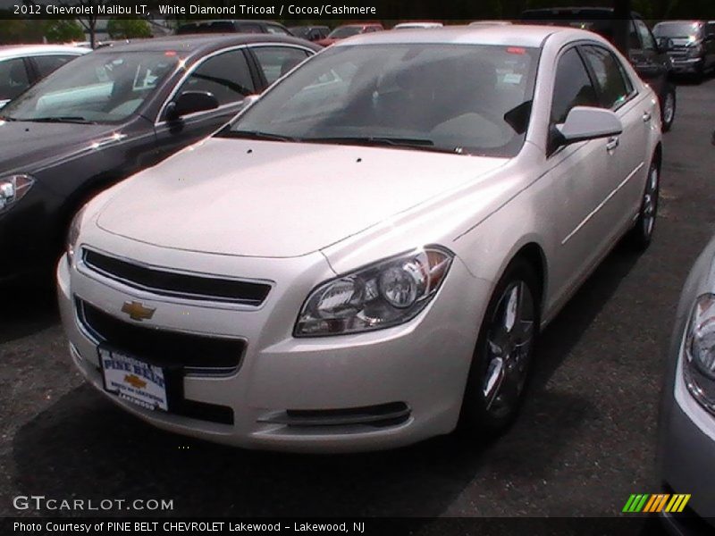 White Diamond Tricoat / Cocoa/Cashmere 2012 Chevrolet Malibu LT